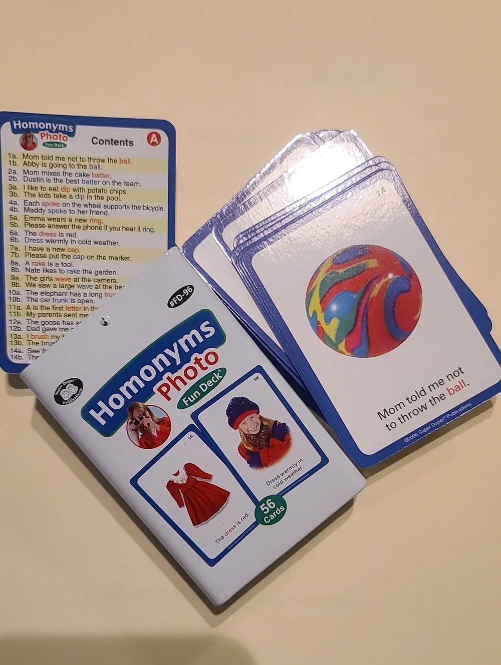 Great For Speech Therapy! Homonyms Photo & Adjectives Fun Deck Card Sets -